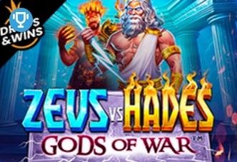 Velkolepý a mytologický obrázek hry 'Zevs vs Hades', který zachycuje epický boj mezi dvěma mocnými bohy Olympu.